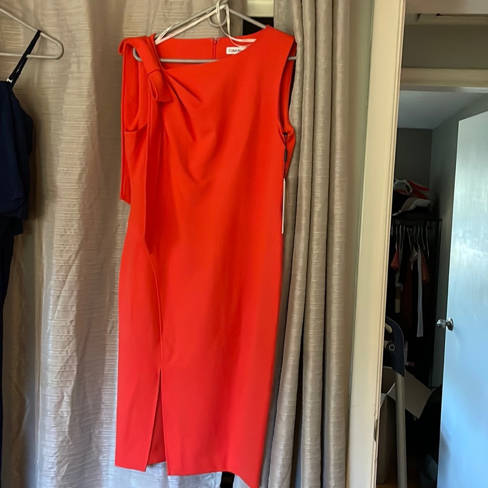 Coral cocktail dress